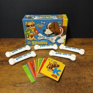 Dog On It Bone Grabbing Fun Spoons Card Game by USAopoly Complete Dogs & Puppies